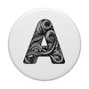 Letter A Initial Alphabet Black Monogram PopSockets Adhesive PopGrip