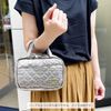 At First AF8338 Makeup Pouch, Cosmetic Bag, Brush Holder, Clarte, Shiny Gray