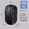 bt5 silent 5 button blue led mouse/pink