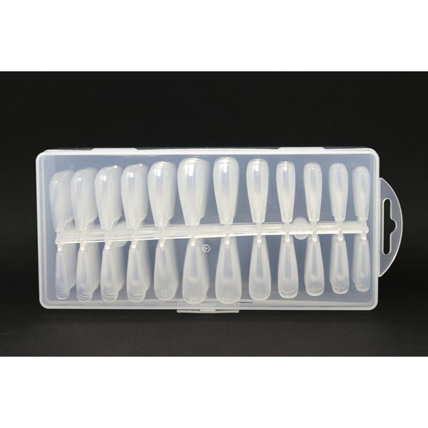 Clear Long Length Coffin Shape Press On Nails Multiple Sets 480pcs