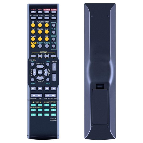 TCNOUMT RAV315 WN22730EU Fernbedienung Passend für Yamaha AV Receiver RAV312 RX-V363 RX-V450 RX-V461 RX-V463 HTR-6130 HTR-6230 HTR-6040 HTR-6050