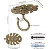 Wall Mount Ceiling Hooks,Plant Hooks for Ceiling Metal Plant Bracket Iron Wall M