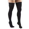 Truform 30-40 mmHg Compression Stockings for Men & Women, Thigh High Length, Dot-Top, Closed Toe, Black, Medium