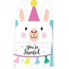 Creative Converting Llama Party Invitations, 3.5" x 6", Multi-colored