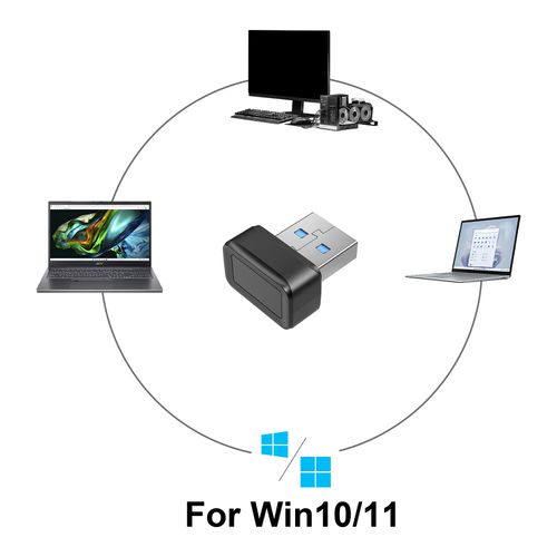 COPLKY USB Fingerprint Key Reader Advanced Security Access Window Hello Fingerprint Reader for Windows10/11 Laptops Computer