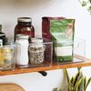 Plastic Stackable Pantry Bin - Organizer Bin with Handles for Cabinets or Fridge