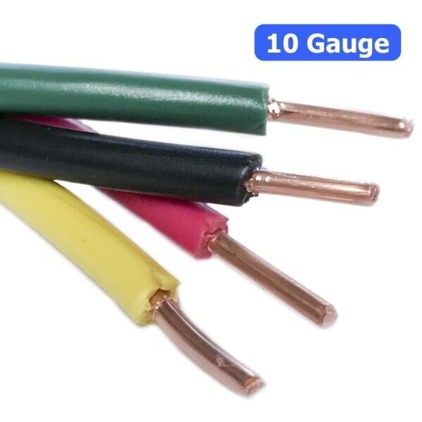 3 Wire with Ground, 10 Gauge, Twisted Submersible Pump Wire 100 feet