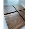 Handmade Wooden Coaster gift Set with Ribbon in Solid Oak, Walnut, or Ash Rustic Coffee Coasters (Walnut)