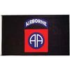 Flag Army 082nd AirBorne Black Poly 3ft X 5ft by EagleEmblems