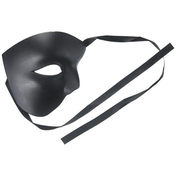 Ideal Mask for Men - Blank Venetian Masquerade Mask - Black