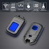 TANGSEN HDS4E Smart Key Case, Compatible with ABS+Rubber, Blue rubber + carbon fiber pattern ABS black