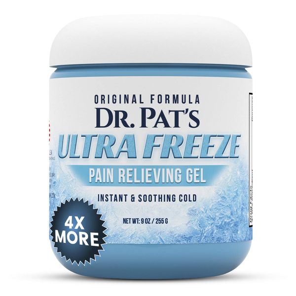 Dr Pat's Ultra Freeze Pain Relief Cream - Muscle RubGel for Arthritis, Neuropathy, Foot and Joint - Cooling Sports Massage for Back, Shoulder and Knee - Topical Analgesic Menthol for Neck and Body