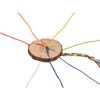 Goki 58484 Knitting Washer Diameter 7 cm, Wood, 7 Threads, Multi-Coloured
