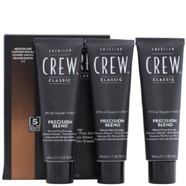 American Crew Precision Blend Hair Dye, Medium Ash, 1.35 Oz, 3 Ct