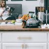 FURNIWARE Pack of 10 Cabinet Hardware Knobs, Drawer Knobs, Kitchen Door Knobs, Cabinet Hardware Knobs, Gold + Oxidised Gloss Gold