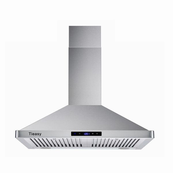 30in Wall Mount Kitchen Range Hood Vent 700CFM Stainless Steel Touch Control New