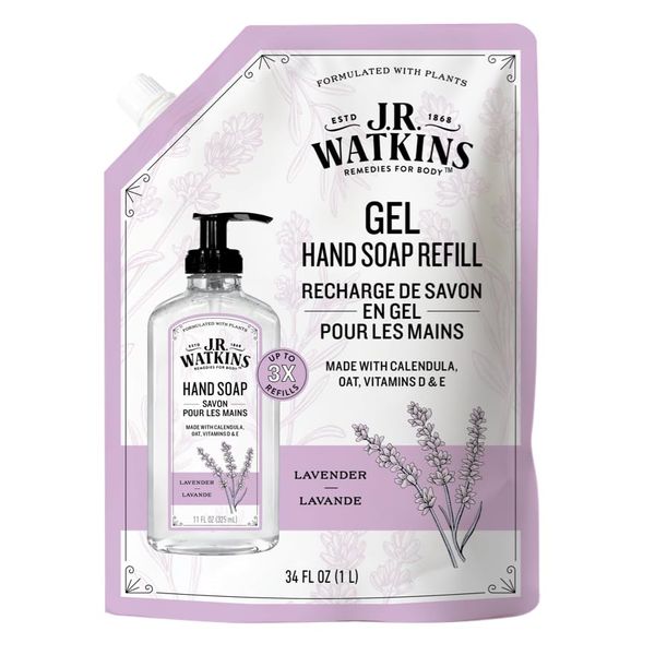 J.r. Watkins Lavender Refill Liquid Hand Soaps, 34 Oz