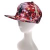 ZLYC New Starry Galaxy Sky Neon Pattern Flatbill Snapback Adjust Baseball Cap(Red),One Size