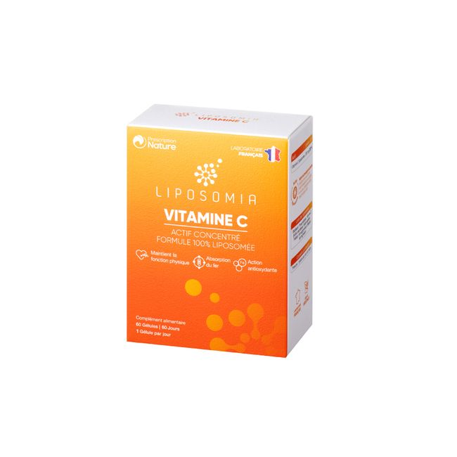 Lipozomia Vitamin C 510mg x 60 capsules, 1 box, 2 months supply