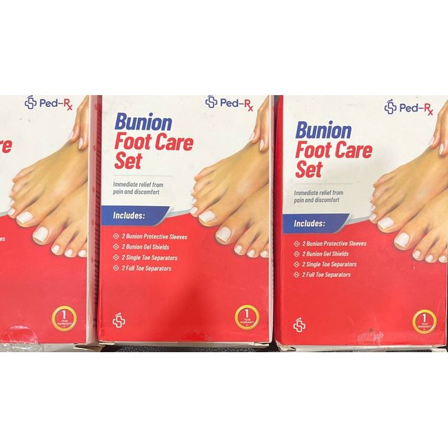 Ped-RX Bunion Foot Care Kit: Relief from Pain & Discomfort *pack of 4