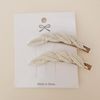 2 PCS Pearl Leaf Hair Barrettes