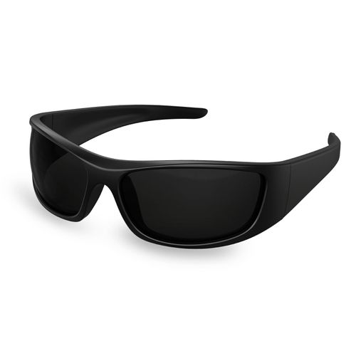 Bloomoak Super Dark CAT-4 Sunglasses - UV400 Polarised - Maximum Glare Protection - For Migraines, Light Sensitivity, Surgical & Outdoor Use, Black / Dark (95% Light Blocking)