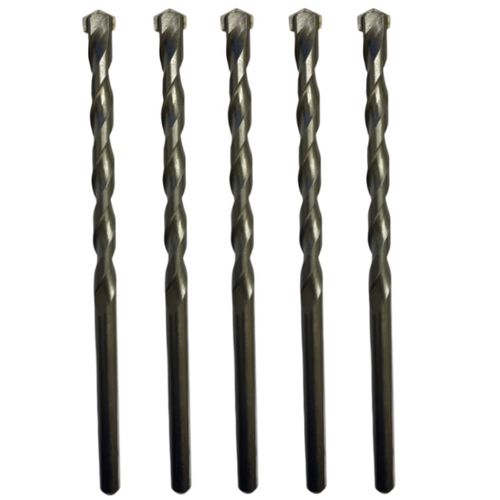 10mm x 200mm TCT Tipped Masonry Drill Bits (Pack Of 5) For Concrete Brick Porcelain Ceramic Tile Plastic Wood