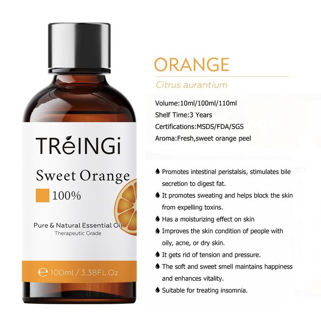 Orange (Sweet) Essential Oil in 10ml, 20ml, 50ml & 100ml