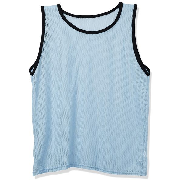 BlueDot Trading Adult Sports Pinnie Scrimmage Training Vest for Team Practice for All Kinds of Sports Soccer, Lacrosse, Football, Basketball, Sky Blue, 1 Pack