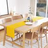 Encasa Table Runner Size 32x183 cm | Cotton Canvas Fabric | Sunbeam Yellow Solid Color | Machine Washable & Durable