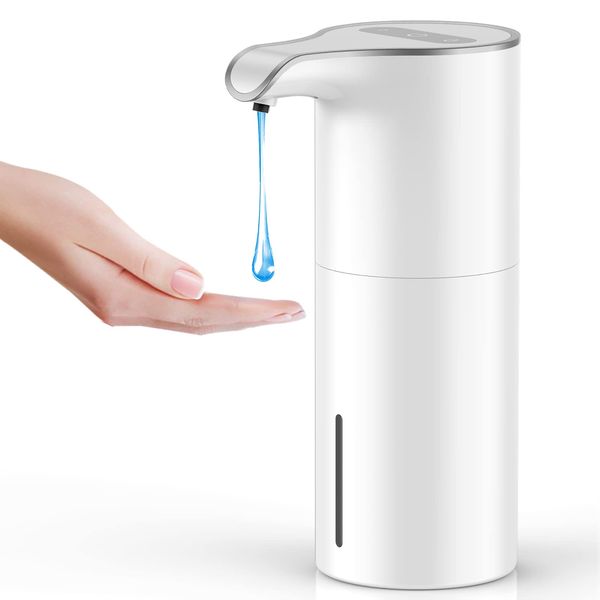 YIKHOM Automatic Liquid Soap Dispenser, 15.37 oz/450mL Soap Dispenser, Touchless Hand Sanitizer Dispenser Electric, Motion Sensor Waterproof Pump for Bathroom Kitchen Dish Soap, USB C Rechargeable