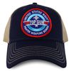 Armycrew US Navy TOPGUN Patch 2 Tone Mesh Back Trucker Cap - Navy Khaki