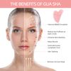 Gua Sha Massage Tool,Guasha Tool for Face,Facial and Body Massager,Natural Stones Rose Quartz,Scraping and SPA Acupuncture Therapy to Lift,Decrease Puffiness and Tighten