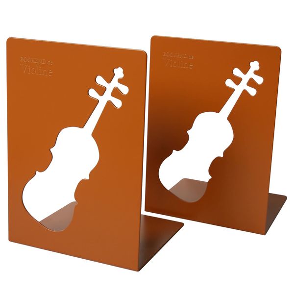 YOSHIKAWA Tatsu Bookend, Violin Pattern, Tea, Bookstand, Musical Instruments, Music, Office Supplies