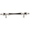 (5 Pack) 3 inch Mid Century Modern Pull Chrome
