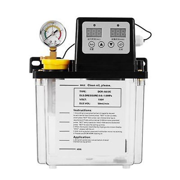 Automatic Lubricating Oil Pump 110V 2L Electromagnetic Lubrication Pump CNC O...