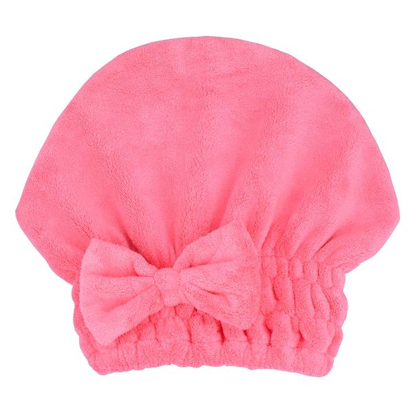 Mikrofaser-Haar-Trockentuch-Kappe Super Saugfähig Schnell Trocknen Hair Turban Wrap für Frauen Mädchenhaar (Rot, 1)