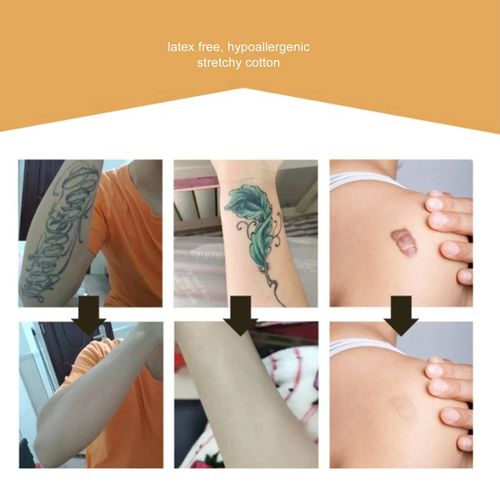 Silicone Scar Sheets, 2 Boxes Scar Cover Sticker Tattoo Cover Up Sticker Masking Tape Invisible Concealer Tape Breathable Waterproof Scars Due to Surgery Burns Keloid Acne