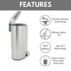 14.5 Gallon Stainless Steel Step on Kitchen Trash Can Silver