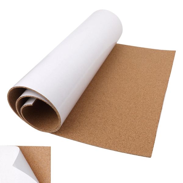 Gosknor 1St Korkplatte Selbstklebend, 120x40x0,3cm Korkrückseite für Untersetzer Selbstklebende Korkpads Korkuntersetzer Korkpflanzenuntersetzer Korkfliesenplatte für Untersetzer zum Selbermachen