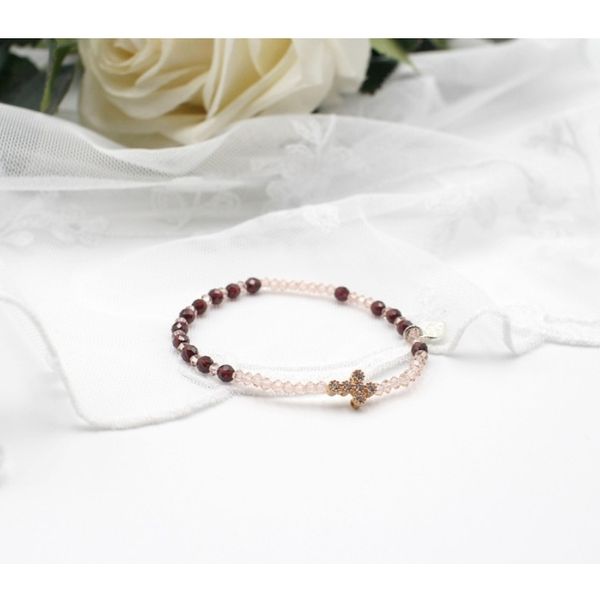 Natural Stone Garnet 4mm Rosary Bracelet Catholic Rosary