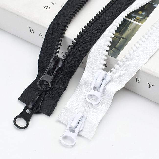 70-200cm Meetee 8# Resin Zippers Open-end Long Zipper for Jackets Coat Bags  Tent Zip Repair Kit DIY Tailor Sewing Accessories