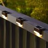 Solar Powered Deck Lights 16 Warm White LED Lights for Outdoor Safety