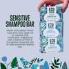 Eco Warrior Sensitive Shampoo Bar – Vegan, Cruelty Free, No SLS or Parabens, Deeply Nourishing White Clay & Clary Sage Oil, Natural Mint Plus Eucalyptus – Eco Friendly, 100g