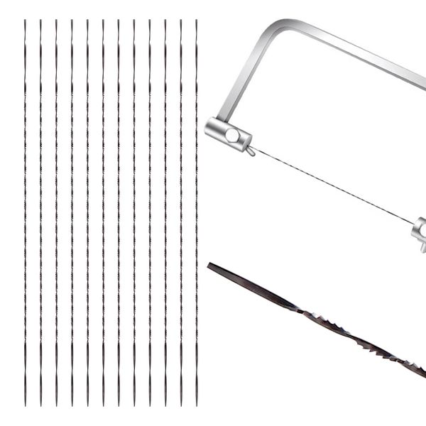 VooGenzek 12 Spiral Teeth Scroll Saw Blades, for Metal Cutting