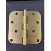 (Case Lot 40pcs) 4" Round Corner 5/8" Radius Hinge Satin Brass