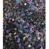 4mm Round AB Translucent Metallic Opaque Craft Sequins Assorted Colours (Black Peacock AB)