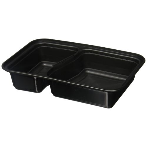Reditainer® - 2 Compartment Microwave Safe Food Container with Lid/Divided Plate/Lunch Tray with Cover, 10 Pack