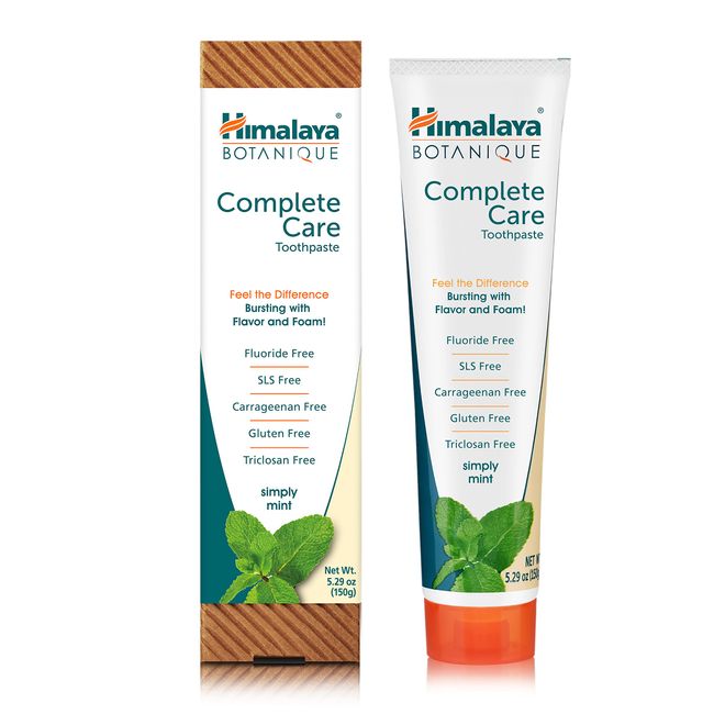 Himalaya Botanique Complete Care Toothpaste, Simply Mint, Plaque Reducer for Brighter Teeth and Fresh Breath, 5.29 oz