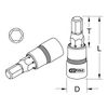 KS Tools 911.144 1/4-inch 7mm Hex Bit Socket